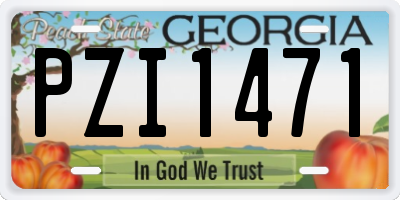 GA license plate PZI1471