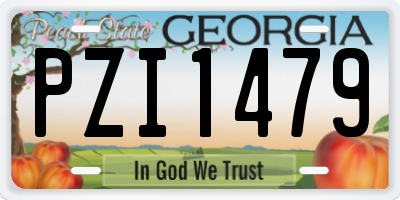 GA license plate PZI1479