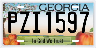 GA license plate PZI1597