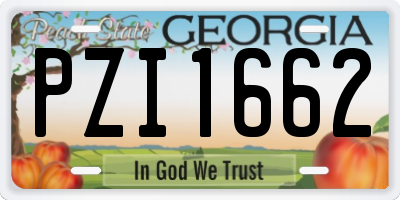 GA license plate PZI1662