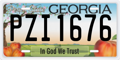 GA license plate PZI1676