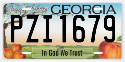 GA license plate PZI1679