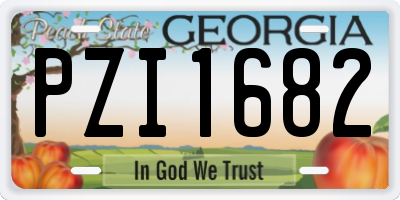 GA license plate PZI1682