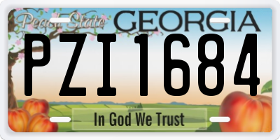 GA license plate PZI1684