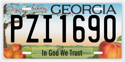 GA license plate PZI1690