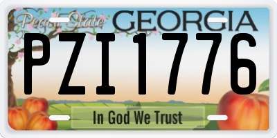 GA license plate PZI1776
