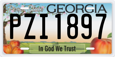 GA license plate PZI1897