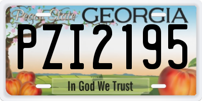 GA license plate PZI2195