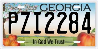 GA license plate PZI2284