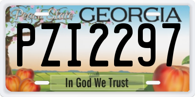 GA license plate PZI2297