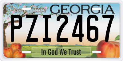 GA license plate PZI2467