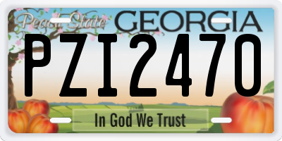 GA license plate PZI2470