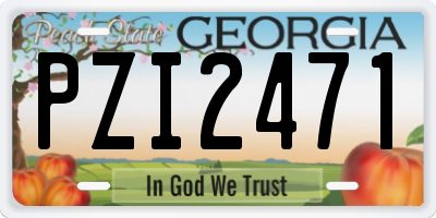GA license plate PZI2471