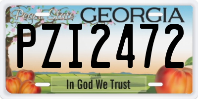 GA license plate PZI2472
