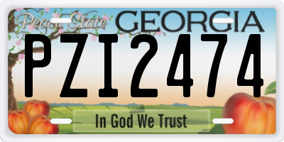 GA license plate PZI2474
