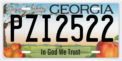 GA license plate PZI2522