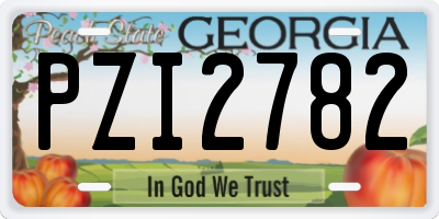 GA license plate PZI2782
