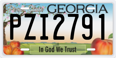 GA license plate PZI2791