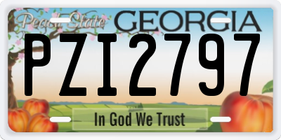 GA license plate PZI2797