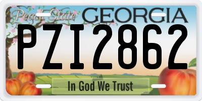 GA license plate PZI2862