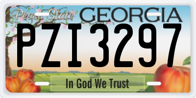 GA license plate PZI3297