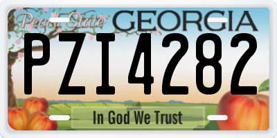 GA license plate PZI4282