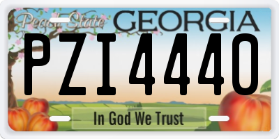 GA license plate PZI4440