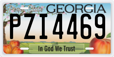 GA license plate PZI4469