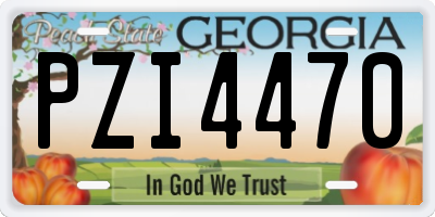 GA license plate PZI4470