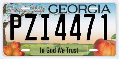 GA license plate PZI4471
