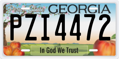 GA license plate PZI4472