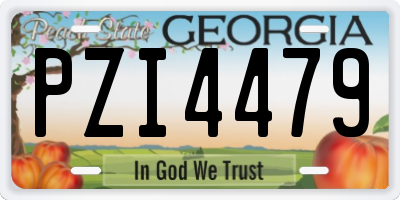 GA license plate PZI4479