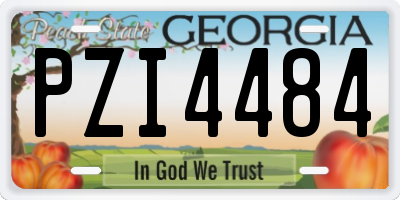 GA license plate PZI4484