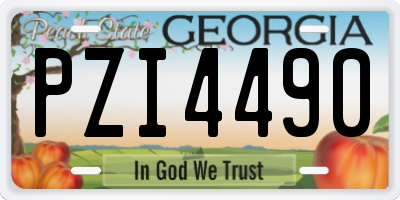 GA license plate PZI4490