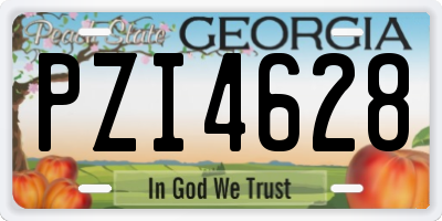 GA license plate PZI4628