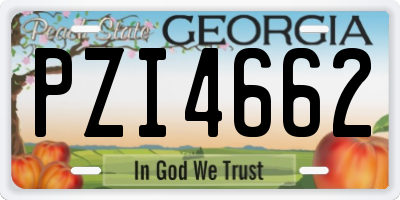 GA license plate PZI4662