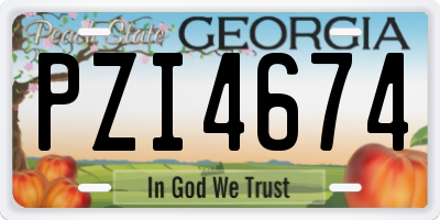 GA license plate PZI4674