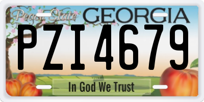 GA license plate PZI4679