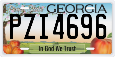 GA license plate PZI4696