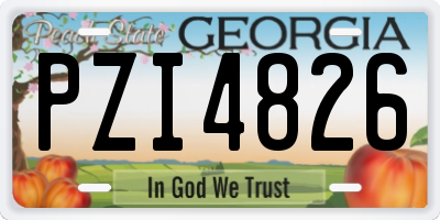 GA license plate PZI4826