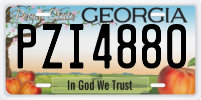 GA license plate PZI4880