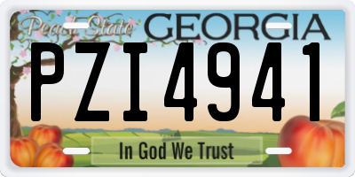 GA license plate PZI4941