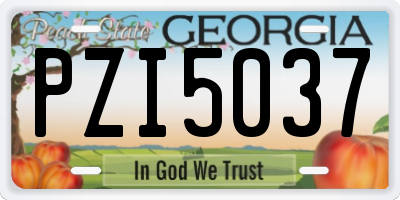 GA license plate PZI5037