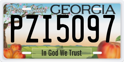 GA license plate PZI5097