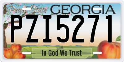 GA license plate PZI5271