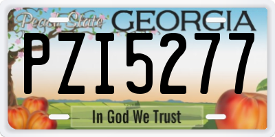 GA license plate PZI5277