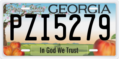 GA license plate PZI5279