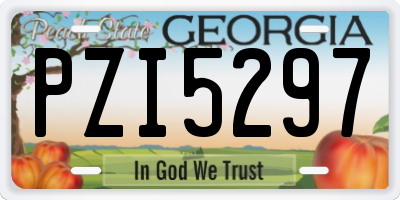 GA license plate PZI5297