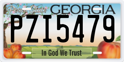 GA license plate PZI5479