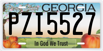 GA license plate PZI5527